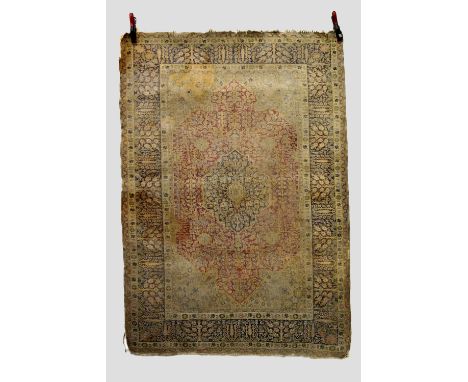 Two rugs, the first: Konya kelim, central Anatolia, circa 1930s-40s, 4ft. 10in. X 3ft. 3in. 1.47m. X 1m. Slight wear and corr