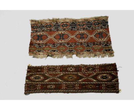 Two Sumac brocaded mafrash panels,  Shahsavan, north west Persia, first half 20th century, one 3ft. 3in. X 1ft. 9in. 1m. X 0.