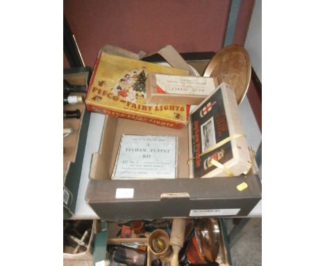 box inc picot puppet, a pelham puppet kit, vintage jigsaws etc