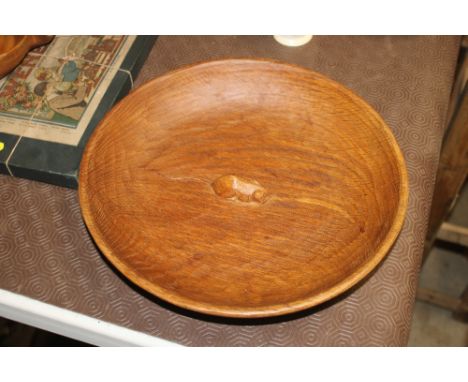 A Robert Mouseman Thompson of Kilburn circular bowl, 30cm dia.