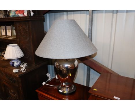 A modern table lamp and shade 