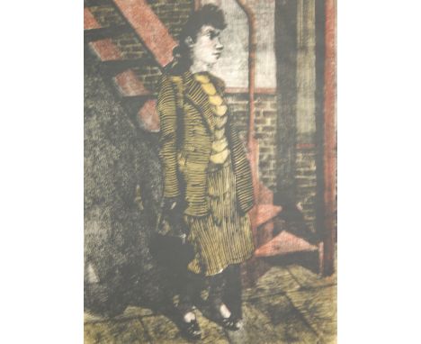 RAYMOND C.COLLINS, ARCA (CIRCA 1950) -  Waiting, lithograph, unframed, 48cm x 37cm also one other unframed lithograph by the 