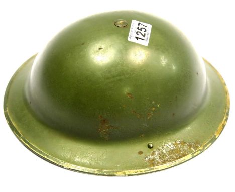 WWII British 2nd Infantry Division B.E.F Helmet and liner. P&amp;P Group 2 (£18+VAT for the first lot and £3+VAT for subseque