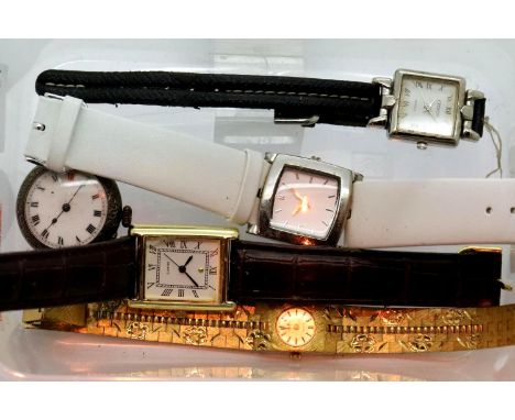 5 ladies watches, 1 vintage, 3 with new batteries. P&amp;P Group 1 (£14+VAT for the first lot and £1+VAT for subsequent lots)