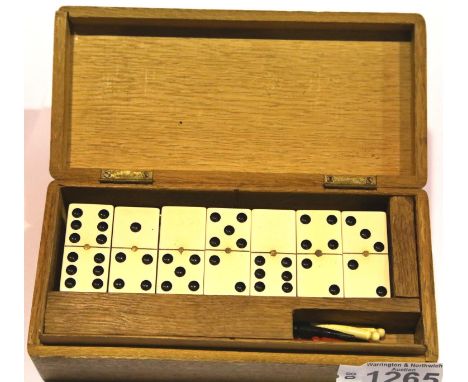 WWII Interest. Box of dominoes given to British P.O.Ws by the Middlesex Womans Voluntary Services after raising funds to buy 