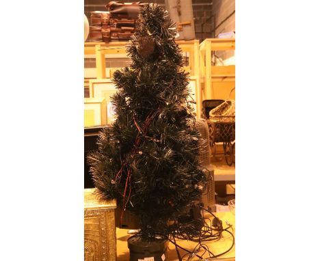 Small Christmas tree with lights. Not available for in-house P&amp;P
Condition Report: All electrical items in this lot have 