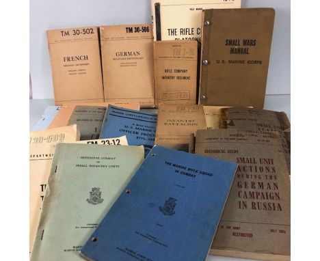 Military Interest, a collection of official U.S.M.C manuals covering WW2, Korea, and Vietnam, to include U.S Small wars manua