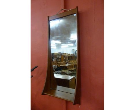 A Danish teak framed hall mirror 