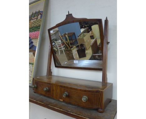A George IV inlaid mahogany toilet mirror 