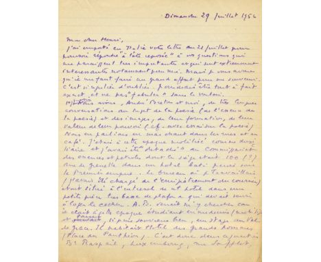 SOUPAULT PHILIPPE: (1897-1990) French Writer, Poet and political Activist. He was active in Dadaism and later founder of the 