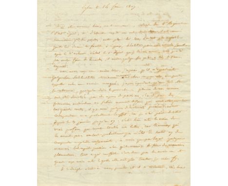 VALÉE SYLVAIN: (1773-1846) French general and Marshal. A good set of three interesting A.Ls., `V´, with his initial, seven pa