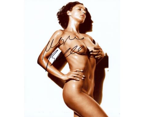 BELLUCCI MONICA: (1964- ) Italian Actress and fashion Model. A Bond Girl. Signed colour 8 x 10 photograph by Bellucci, the im