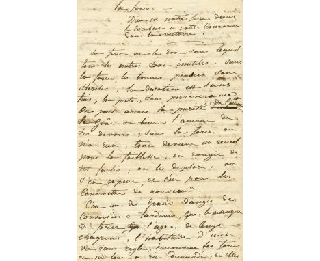 KERSAINT CLAIRE DE: (1777-1828) Duchess of Duras. French novelist. Best known for her novel Ourika, 1823, an early work on ra