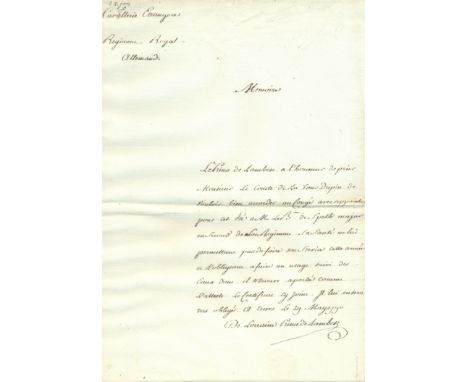 CHARLES EUGENE OF LORRAINE: (1751-1825) Prince of Lambesc. Last member of the House of Guise. French Marshal and Proprietor o