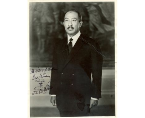 SADAT ANWAR EL: (1918-1981) President of Egypt 1970-81 & Prime Minister of Egypt 1980-81. Nobel Peace Prize winner, 1978. Ass