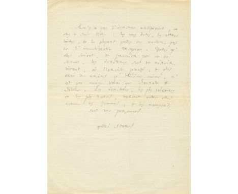 SUARES ANDRE: (1868-1948) French Poet and Critic. Two interesting autograph manuscripts, the first unsigned, two pages, writt