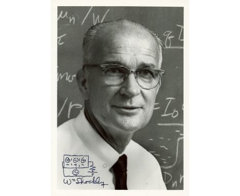 SHOCKLEY WILLIAM: (1910-1989) American Physicist &amp; Inventor, Nobel Prize winner for Physics, 1956. Signed 5 x 7 photograp