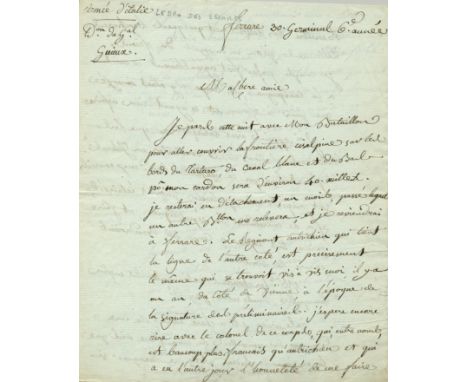 ROCH LEDRU DES ESSARTS FRANÇOIS: (1770-1844) French General, considered one of the most valorous Napoleon´s Generals, notably