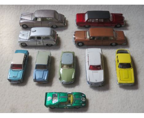 Ten unboxed mostly 1960's / 70's Dinky model vehicles 