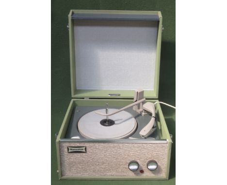 Vintage Dansette portable record player with carry handle 