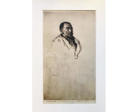 PORTRAIT OF JOSEPH CONRAD BY MUIRHEAD BONE, LITHOGRAPH, SIGNED LOWER RIGHT, APPROXIMATELY 32 x 18cm 
