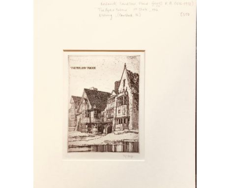 FREDERICK LANDSEER MAUR GRIGGS RA- 'THE PIPE AND TABOUR', 1916, PRINT, SIGNED LOWER RIGHT, APPROXIMATELY 15 x 11cm 