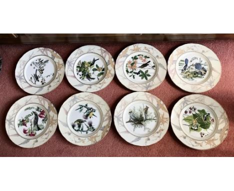 EIGHT ROYAL WORCESTER AUBUDON 'BIRDS OF AMERICA' WALL PLATES 