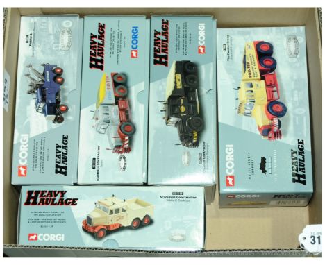 Corgi (Heavy Haulage) a boxed group of 1/50th scale to include CC17502 Scammell Constructor Wrecker "Pickfords", CC12302 Scam