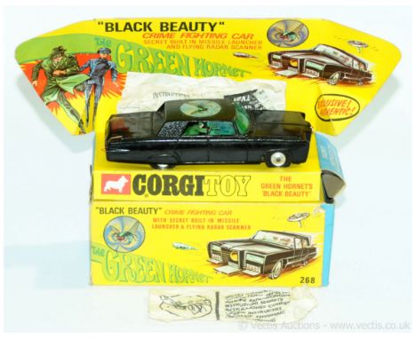 Corgi a boxed 268 The Green Hornet Black Beauty with Special Instructions &amp; missiles. Conditions generally appear Good (M
