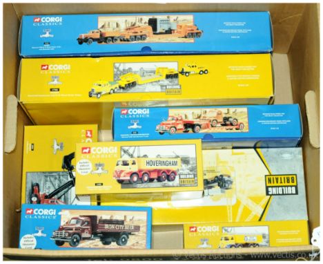 Corgi Classics a boxed Commercial group comprising of 3 x US Road Transport Series and 5 x Building Britain Series to include