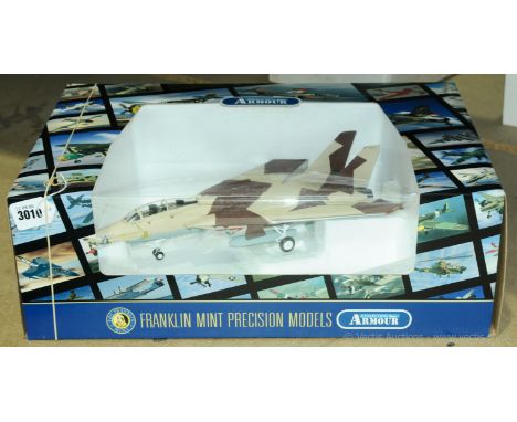 Franklin Mint Armour Collection - a boxed 1/48 Scale Military Aircraft B11F016 an F14 Tomcat "Thief of Baghdad". Condition ge