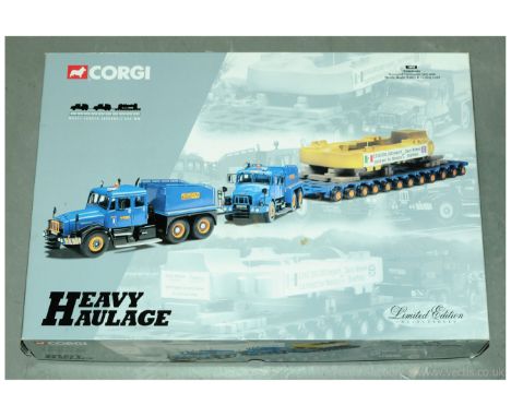 Corgi (Heavy Haulage) a boxed 1/50th scale 18002 Scammell Contractor (x 2) with Nicolas Bogie Trailer and Casting load "Pickf