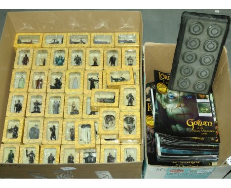 TV Related and a quantity of Magazines "The Lord of the Rings" a large quantity of boxed hand painted scale replica models wh