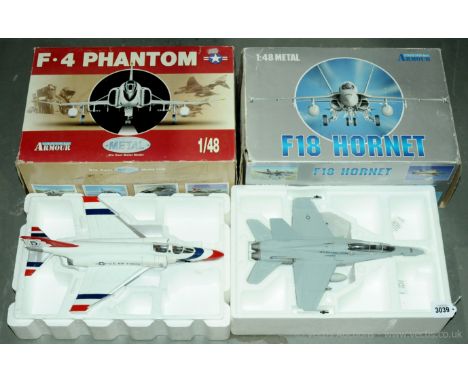 Armour Collection - a boxed pair of 1/48 Scale Military Aircraft comprising of a 98071 an F-18 Hornet (US Marines) along with