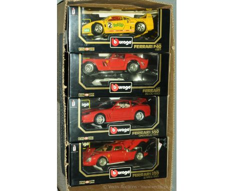 Bburago a boxed 1/18th scale Ferrari group comprising of 3022 (Diamonds) Ferrari F40 (1987), 3011 (Diamonds) Ferrari 250 GTO 