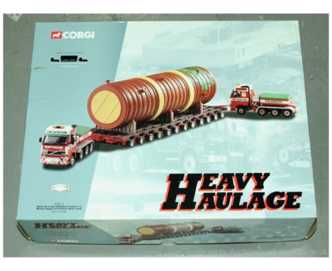 Corgi (Heavy Haulage) a boxed 1/50th scale CC12403 Volvo FH 4-axle Ballasted Tractor x 2, Nicolas Bogies and Fertiliser Dryer