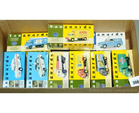 Lledo Vanguards - a boxed group of 1/43 and 1/64 Scale Commercial and Emergency Vehicles to include VA6004 a Ford Thames Trad