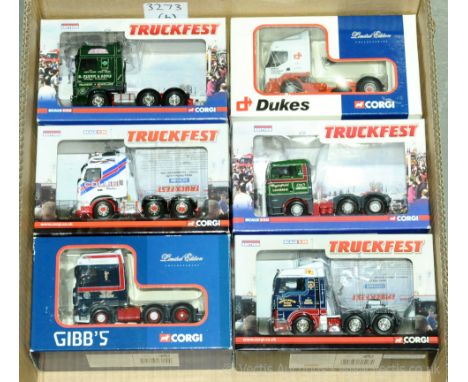 Corgi a boxed Truck group to include CC13417 ERF ECT, CC13244 DAF XF, CC15203 MAN TGX (XLX), CC13248 Volvo FH (Face Lift), CC