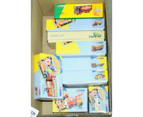 Corgi a boxed Circus group to include 97300 Bedford Articulated Truck, 12601 Foden Closed Pole Truck Set, 97092 Bedford Pante