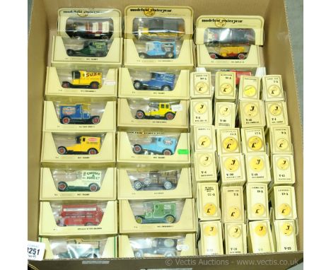 Matchbox Models of Yesteryear a boxed group to include Y-20 Mercedes 540K, Y-24 1928 Bugatti T44, Y-11 1938 Lagonda, Y-4 1930