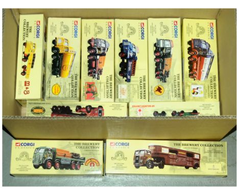 Corgi Classics a boxed group (The Brewery Collection Series) to include 27901 Atkinson Articulated Tanker Set "Vaux Breweries