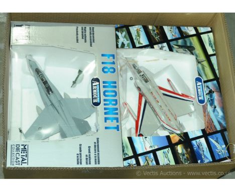 Franklin Mint Collection Armour - a boxed pair of 1/48 Scale Military Aircraft comprising of a B11E756 a Phantom F4E "Alcock 