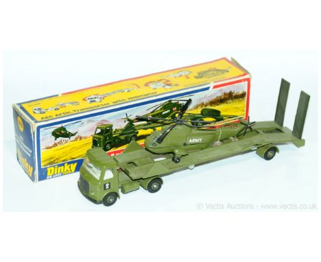 Dinky a boxed 618 AEC Artic Transporter with Helicopter (model is without netting). Conditions generally appear Good Plus in 