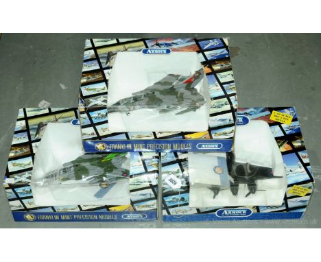 Franklin Mint Armour Collection - a boxed group of 1/48 Scale Military Aircraft comprising of B11B270 Tornado Jet Fighter alo