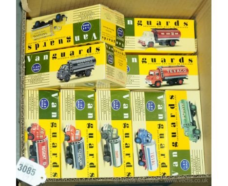 Lledo Vanguards - a boxed group of 1/64 Scale Tanker Models to include VA7004 a Bedford S Type Tanker "Courage Beers", VA2000