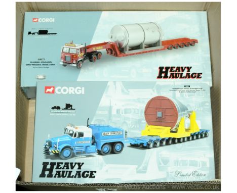 Corgi (Heavy Haulage) a boxed pair of 1/50th scale diecast models to include CC12604 Scammell Crusader, King Trailer and vess