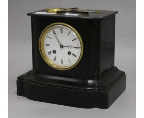 A slate mantel clock