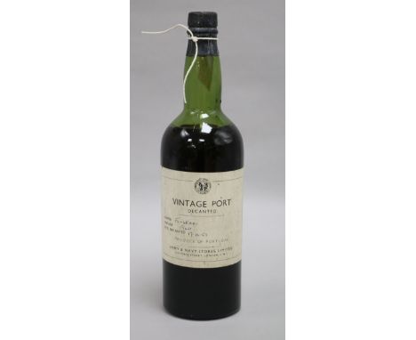 An Army and Navy stores Fonseca 1920 vintage port, date decanted 17/12/1951