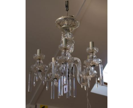 A glass chandelier