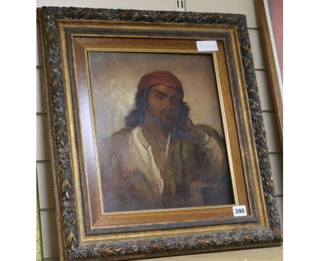 S. Burgess, oil on canvas, portrait of a man 35 x 30cm.